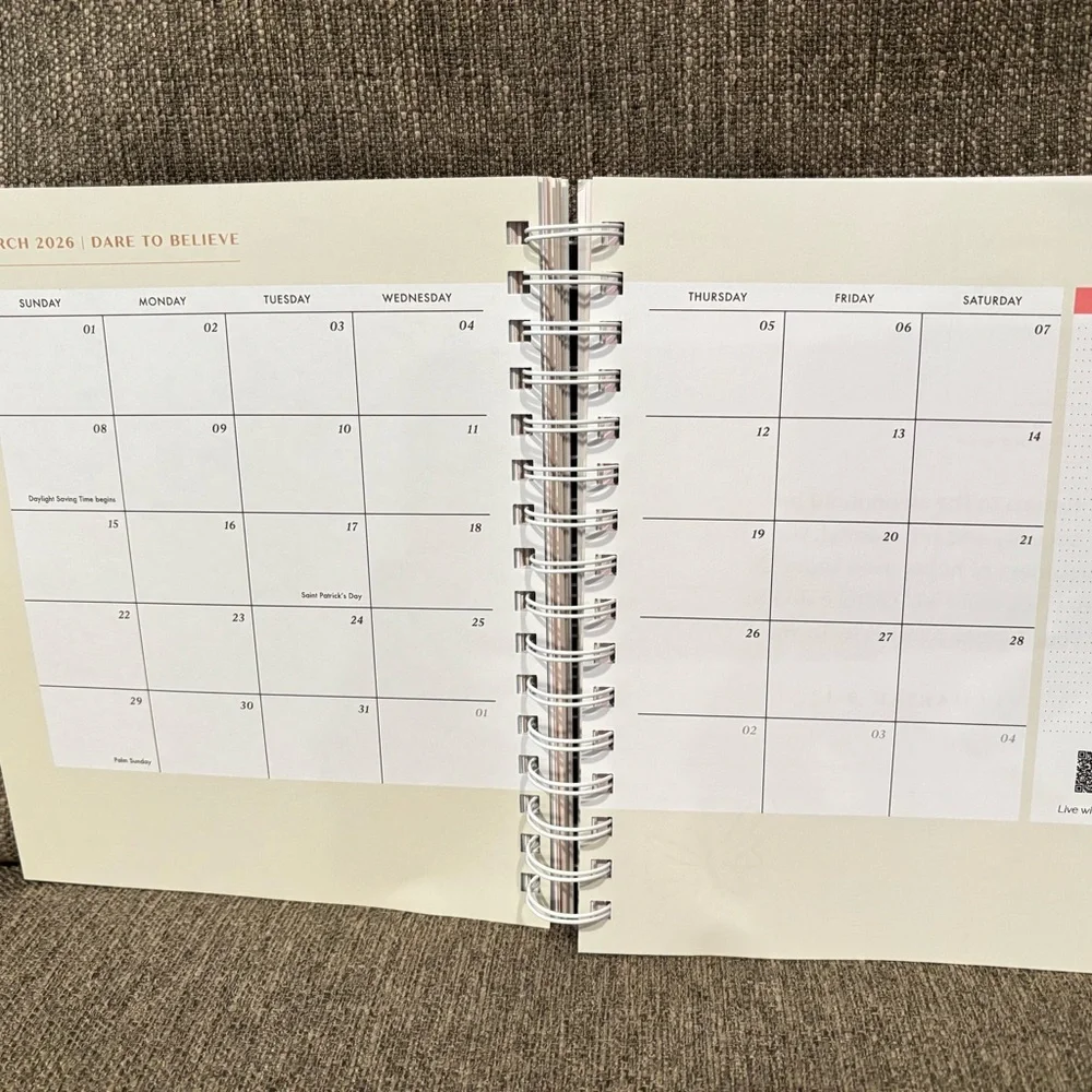 Dare to Believe Pink Daily Planner